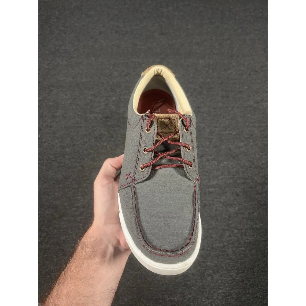 Twisted X Kicks Casual Moc Toe Shoes Womens Size 9M Gray Lace Up